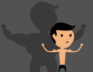 Small and big concept, flat design vector